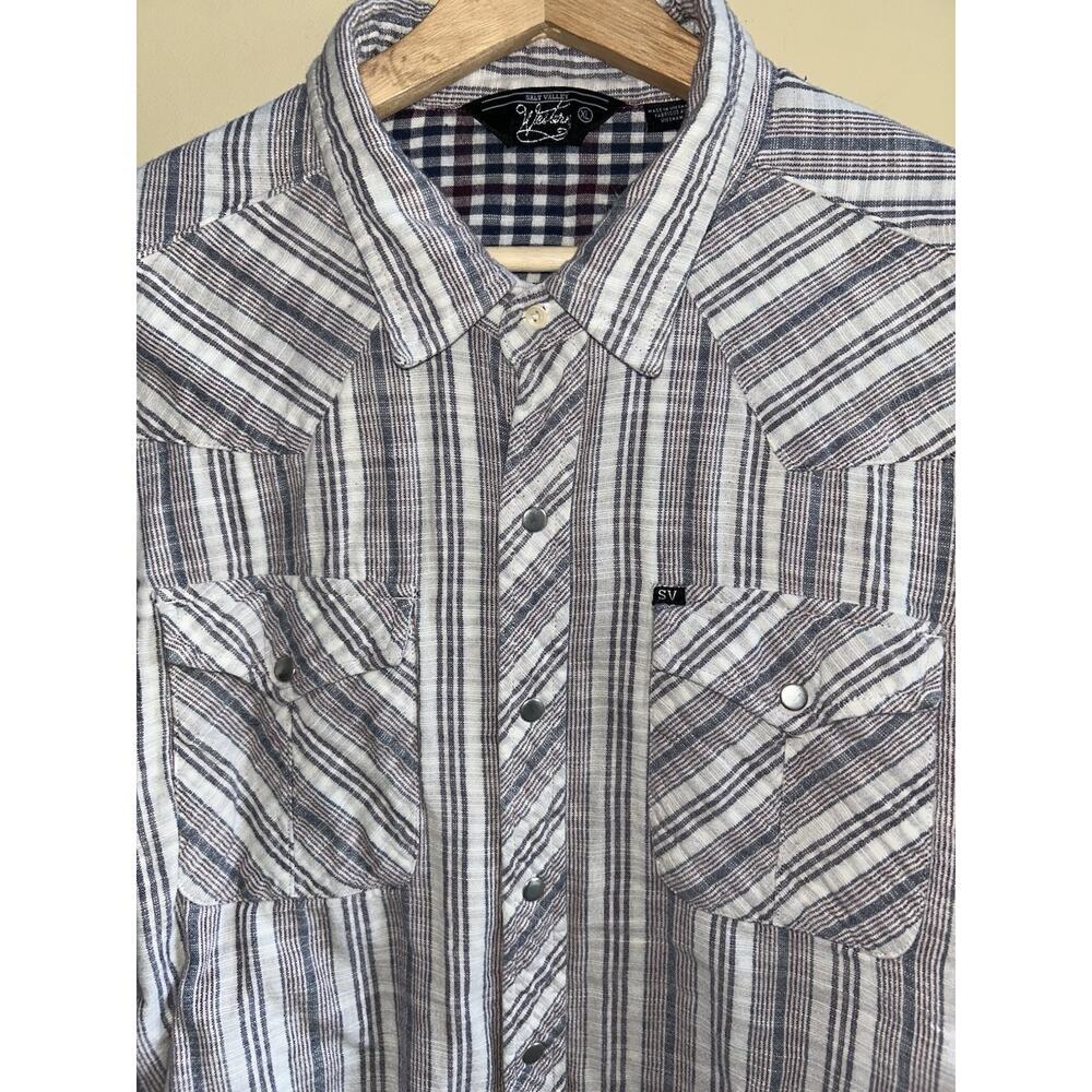 Salt Valley Western Shirt Men’s Size XL Metal Snap Button Unique Design